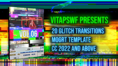 Glitch Transitions Vol. 06 | MOGRT