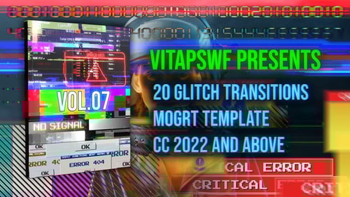 Glitch Transitions Vol. 07 | MOGRT