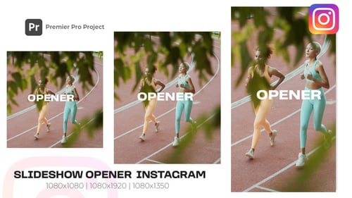 Slideshow Opener Instagram | MOGRT | Multiscreen Opener