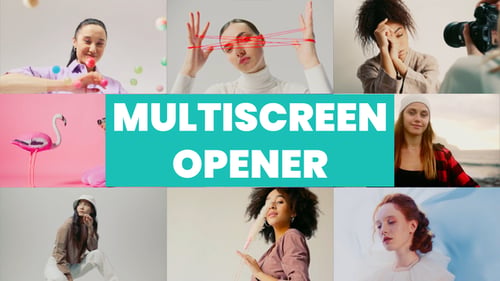 Rhythmic Multiscreen Dynamic Opener & Split Screen Slideshow