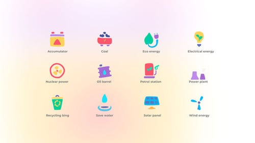 Power and Energy - Icons Set