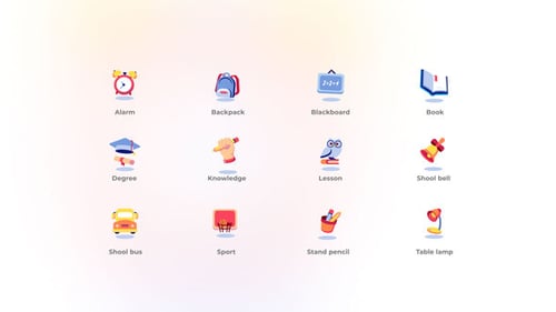 Back to School - Flat Icons