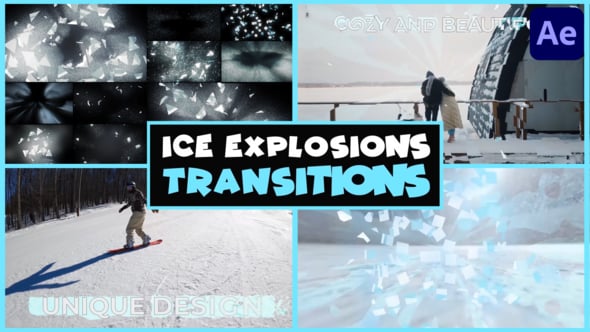 Ice Explosions Transitions | After Effects, Elements ft. ice & winter ...