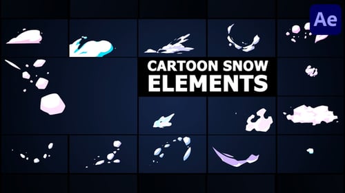 Vibrant Cartoon Snow, Fire, and Action FX Pack