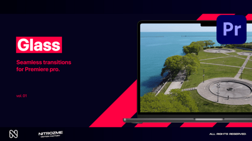 Glass Glitch Seamless Transitions for Premiere Pro Videos