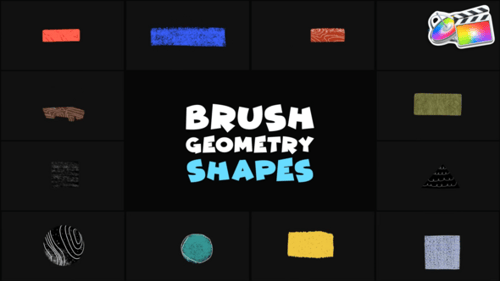 Animated Brush Stroke Geometry Shapes Motion Graphics