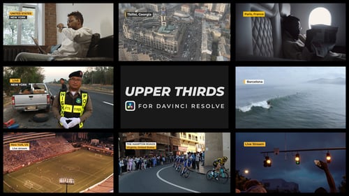 Modern Animated Upper Thirds Templates for Video