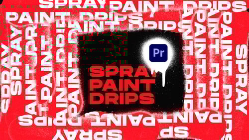 Dynamic Spray Paint Drips Transitions with Textured Reveals