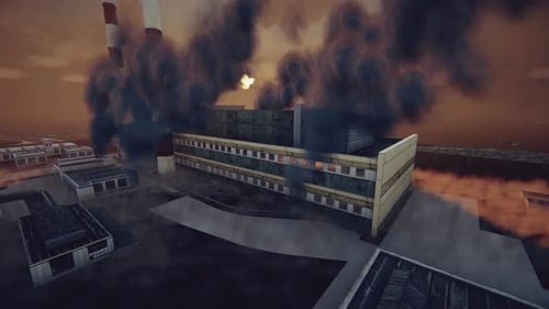 Smoking chimneys of the plant