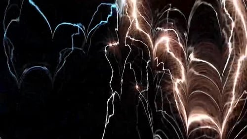 Representación digital de relámpagos y tormentas abstractas