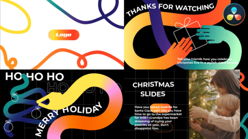 Slides de Natal para DaVinci Resolve