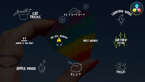 Cartoon Lyric Titles for DaVinci Resolve