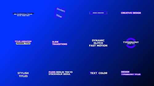 Modern Glitch Titles: Dynamic Typography Animation Pack