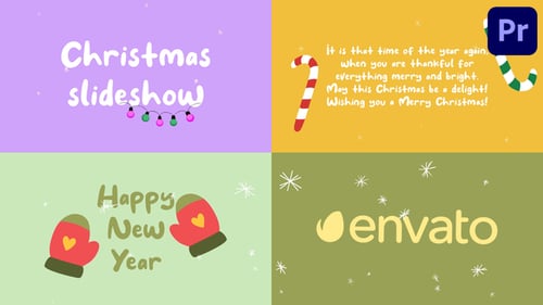 Animated Christmas Cards | Premiere Pro MOGRT