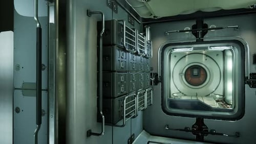 Interior of Futuristic Internation Space Station