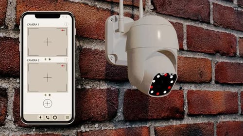 СCTV camera with remote access.