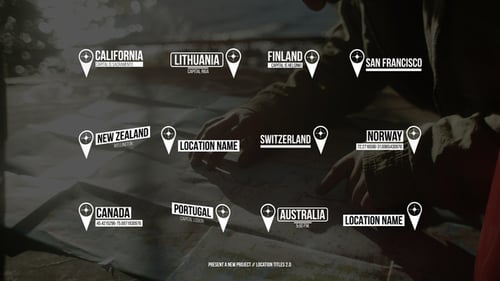 Animated Map Pin Location Callouts for Travel Videos