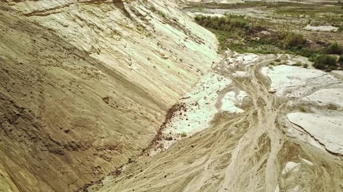 Sandy Desert Landscape Aerial