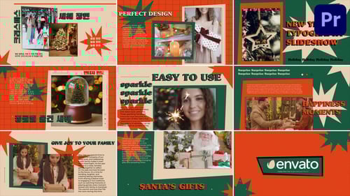 New Year Typography Slideshow for Premiere Pro