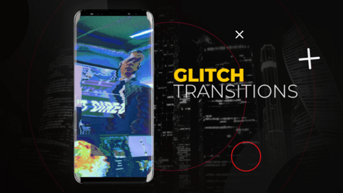 Digital Glitch Vertical Transitions for Dynamic Video