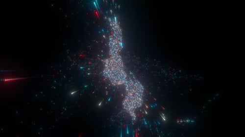 Abstrakte Landkarte von Malawi