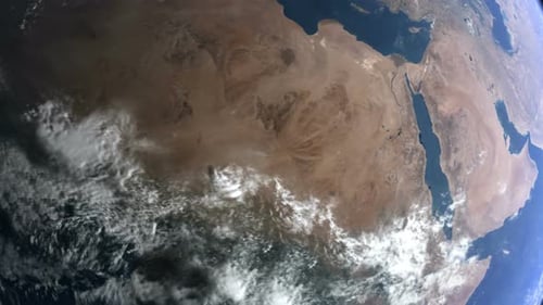 Space Zoom Into Planet Earth Over Middle East