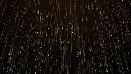 Falling Golden Particle Streaks Abstract Background Loop