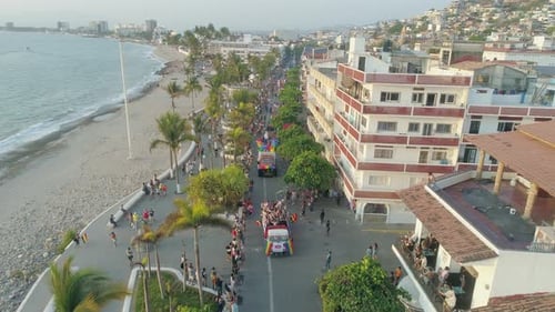 Vista aérea de Pride Parade