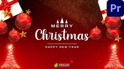 Elegant Christmas and New Year Wishes Card with Sparkling Ornaments