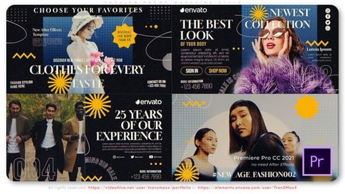 Estilo de revista promocional de moda