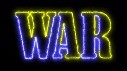 Neon Electric War Text Reveal
