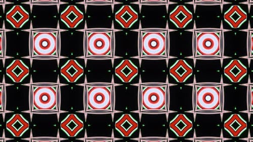 Flashing Bright Multicolored Circles in an Endless Looped Pattern