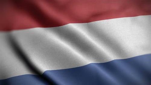 Realistic Waving Flag of the Netherlands