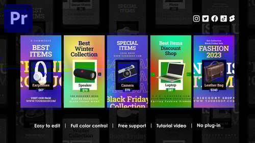 Animated E-commerce Product Stories for Social Media Marketing