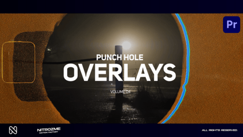 Retro Glitch Punch Hole Film Frame Transitions
