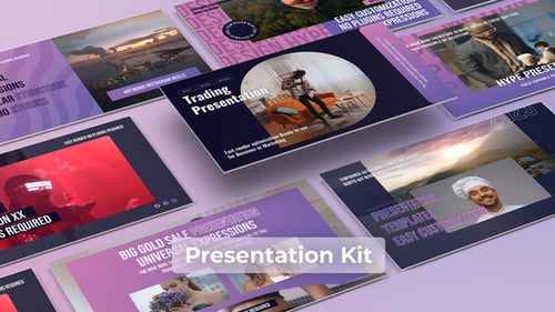 Dynamic Presentation Kit with Modular Layouts and Animated Text