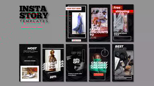 Modern Instagram Story Templates with Dynamic Typography