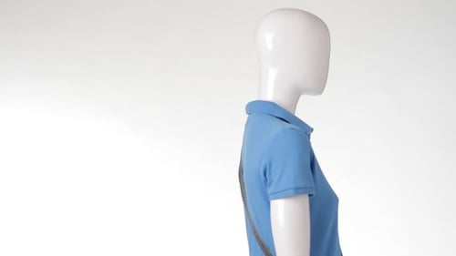 Mannequin in Polo T-shirt Turning.