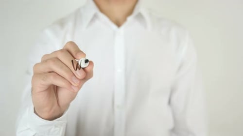 Writing 'Work Together' on Glass Surface Close Up