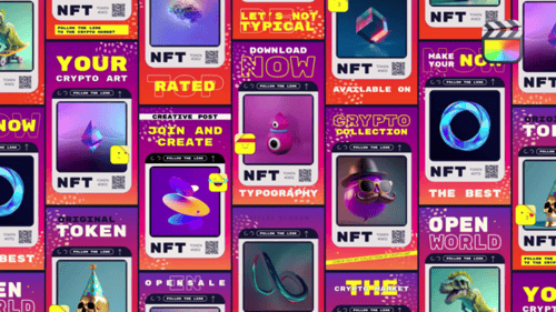 Vibrant NFT Crypto Art Social Media Story Templates
