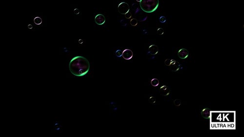 Floating Iridescent Bubbles Overlay Animation