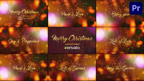 Sparkling Christmas Script Titles with Elegant Particle Reveal