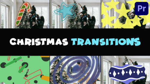 Transiciones de dibujos animados navideños | Premiere Pro