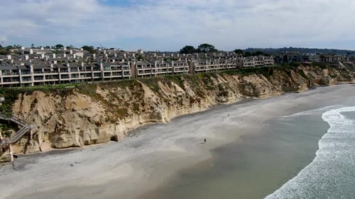 Aerial View of Condo Community Next To the Beach and Sea in South California
