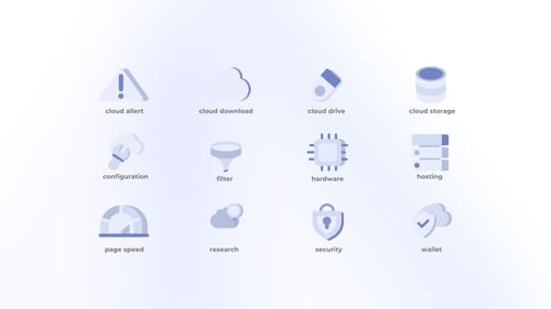 Cloud Computing - Flat Icons