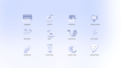 Summer Holiday - Flat Icons