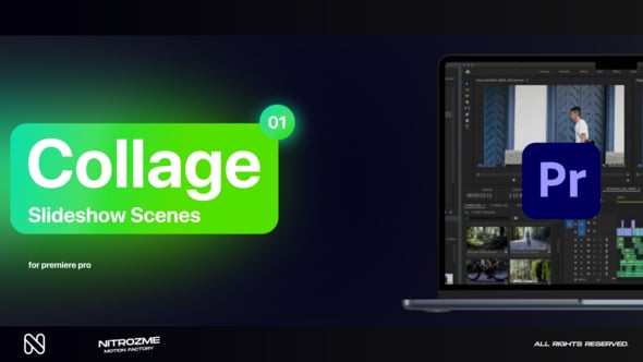 Collage Slideshow Scenes Vol. 01 for Premiere Pro, Video Displays ft ...