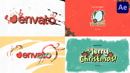 Christmas Doodle Logo Animation for Holiday Greetings