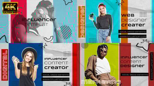 Dynamic Paper Collage Influencer Promo