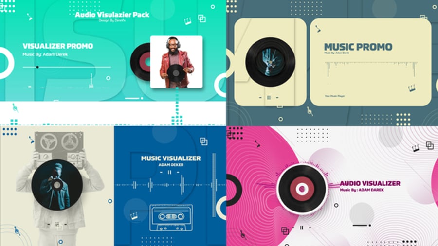 Dynamic Audio Visualizer Templates for Music Promotion, Product Promo ...